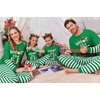 Ekouaer Family Christmas Pajamas Matching Sets with Print Tops and Pants(Green Elf)