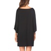 Ekouaer Nightgowns for Women Deep V Neck Sleep Shirt Oversized Night Shirt(Black Cat)