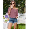 Ekouaer Nightgowns for Women Deep V Neck Sleep Shirt Oversized Night Shirt(Cherry Red)