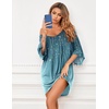 Ekouaer Nightgowns for Women Deep V Neck Sleep Shirt Oversized Night Shirt(Flower Branch)