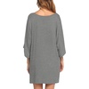 Ekouaer Nightgowns for Women Deep V Neck Sleep Shirt Oversized Night Shirt(Gray)