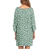 Ekouaer Nightgowns for Women Deep V Neck Sleep Shirt Oversized Night Shirt(Green White Flower)