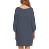 Ekouaer Nightgowns for Women Deep V Neck Sleep Shirt Oversized Night Shirt(Grey Letters)