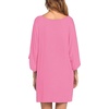 Ekouaer Nightgowns for Women Deep V Neck Sleep Shirt Oversized Night Shirt(Light Pink)