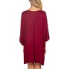 Ekouaer Nightgowns for Women Deep V Neck Sleep Shirt Oversized Night Shirt(Red Letters)