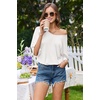 Ekouaer Nightgowns for Women Deep V Neck Sleep Shirt Oversized Night Shirt(White)