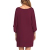 Ekouaer Nightgowns for Women Deep V Neck Sleep Shirt Oversized Night Shirt(Wine Red)