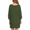Ekouaer Nightgowns for Women Deep V Neck Sleep Shirt Oversized Night Shirt(Z-army Green)