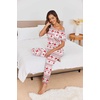 Ekouaer Pajamas for Women Set 2 Piece Comfy Loungewear, Lightweight Pjs Sleepwear, Short Sleeve Top & Long Pants with Pockets(Christmas)