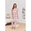 Ekouaer Pajamas for Women Set 2 Piece Comfy Loungewear, Lightweight Pjs Sleepwear, Short Sleeve Top & Long Pants with Pockets(Christmas)