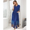 Ekouaer Robes For Women Zipper Front 3/4 Sleeve Housecoats with Pockets(Blue Mandala)