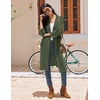Ekouaer Robes for Women Waffle Knit Kimono Bathrobe Loungewear with Pockets(Green)