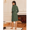 Ekouaer Robes for Women Waffle Knit Kimono Bathrobe Loungewear with Pockets(Green)