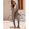 Ekouaer Robes for Women Waffle Knit Kimono Bathrobe Loungewear with Pockets(Khaki)