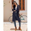 Ekouaer Robes for Women Waffle Knit Kimono Bathrobe Loungewear with Pockets(Navy Blue)
