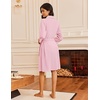 Ekouaer Robes for Women Waffle Knit Kimono Bathrobe Loungewear with Pockets(Pink)