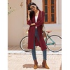 Ekouaer Robes for Women Waffle Knit Kimono Bathrobe Loungewear with Pockets(Red)