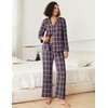 Ekouaer Women’s Cotton Plaid Pajama Set, 2 Piece Long Sleeve(Pink Black Plaid)