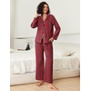 Ekouaer Women’s Cotton Plaid Pajama Set, 2 Piece Long Sleeve(Red Blue Green Plaid)