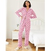 Ekouaer Womens Pajamas Set Button Down Long Sleeve Top & Pants Lounge Sets(Love Hearts)