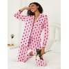 Ekouaer Womens Pajamas Set Button Down Long Sleeve Top & Pants Lounge Sets(Love Hearts)
