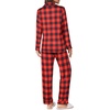 Ekouaer Womens Pajamas Set Button Down Long Sleeve Top & Pants Lounge Sets(Red Plaid)