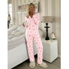 Ekouaer Womens Pajamas Set Button Up Pjs Sleepwear Lounge Sets(Bow Tie)
