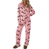 Ekouaer Womens Pajamas Set Button Up Pjs Sleepwear Lounge Sets(Cat)