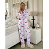 Ekouaer Womens Pajamas Set Button Up Pjs Sleepwear Lounge Sets(Cherry)