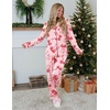 Ekouaer Womens Pajamas Set Button Up Pjs Sleepwear Lounge Sets(Red Bow)
