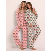 Ekouaer Womens Pajamas Set Button Up Pjs Sleepwear Lounge Sets(Smiling Face)
