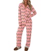 Ekouaer Womens Pajamas Set Button Up Pjs Sleepwear Lounge Sets(Smiling Face)