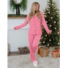 Ekouaer Womens Pajamas Set Button Up Pjs Sleepwear Lounge Sets(Striped Heart)