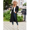 Ekouaer Womens Robe Long Kimono Bathrobe Lightweight Sleepwear with Pockets(Black)