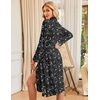 Ekouaer Womens Robe Long Kimono Bathrobe Lightweight Sleepwear with Pockets(Black Stars Moon)