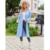Ekouaer Womens Robe Long Kimono Bathrobe Lightweight Sleepwear with Pockets(Blue)