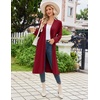 Ekouaer Womens Robe Long Kimono Bathrobe Lightweight Sleepwear with Pockets(Burgundy)