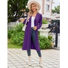 Ekouaer Womens Robe Long Kimono Bathrobe Lightweight Sleepwear with Pockets(Dark Purple)