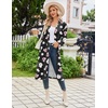 Ekouaer Womens Robe Long Kimono Bathrobe Lightweight Sleepwear with Pockets(Floral Black)