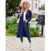 Ekouaer Womens Robe Long Kimono Bathrobe Lightweight Sleepwear with Pockets(Navy)