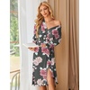 Ekouaer Womens Robe Long Kimono Bathrobe Lightweight Sleepwear with Pockets(Pink Flowers)