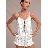 Ekouaer Womens Satin Pajamas Sets Silk Cami Lingerie Pjs Sleepwear(Cherry)