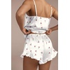 Ekouaer Womens Satin Pajamas Sets Silk Cami Lingerie Pjs Sleepwear(Cherry)
