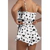 Ekouaer Womens Satin Pajamas Sets Silk Cami Lingerie Pjs Sleepwear(Cow)