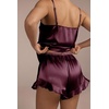 Ekouaer Womens Satin Pajamas Sets Silk Cami Lingerie Pjs Sleepwear(Dark Red)