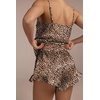 Ekouaer Womens Satin Pajamas Sets Silk Cami Lingerie Pjs Sleepwear(Leopard)