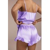 Ekouaer Womens Satin Pajamas Sets Silk Cami Lingerie Pjs Sleepwear(Lilac)