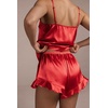 Ekouaer Womens Satin Pajamas Sets Silk Cami Lingerie Pjs Sleepwear(Red)