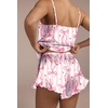 Ekouaer Womens Satin Pajamas Sets Silk Cami Lingerie Pjs Sleepwear(Striped Bow)