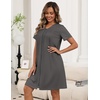 Ekouaer Zipper Robes for Women Short Knit Lightweight Bathrobe with Pockets(Dark Gray)